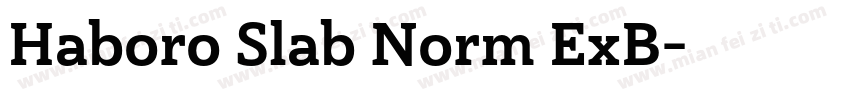 Haboro Slab Norm ExB字体转换